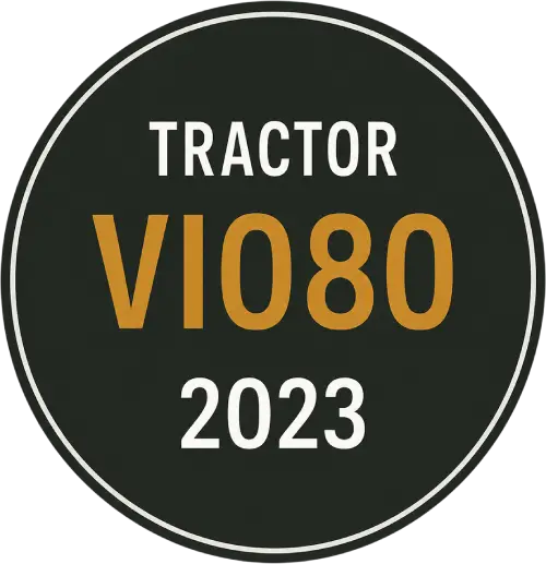 Tractor VI080 2023 logo on black background